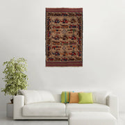 Handmade Afghan War Area Rug 4' 0" x 6' 5" - No. AL17895