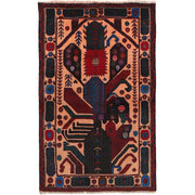 Tribal Baloch Rug 3' 1" x 4' 11" - No. AL37854