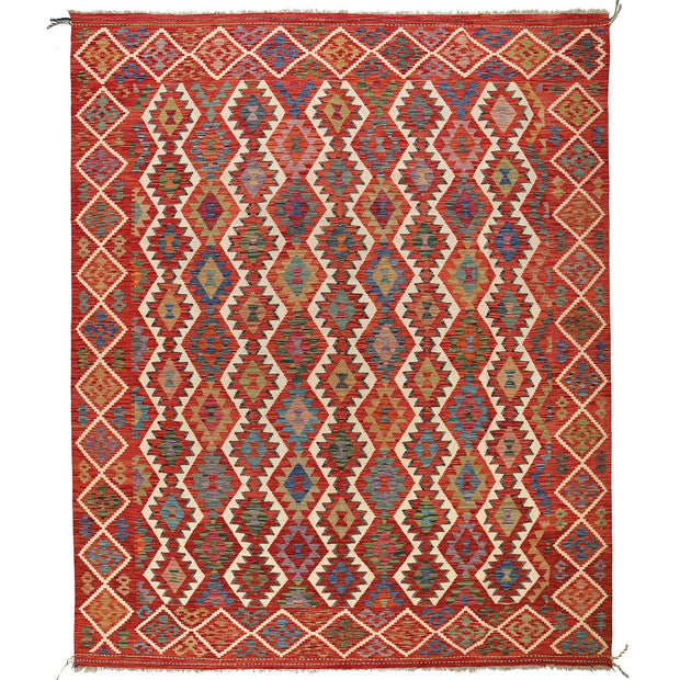 Hand Knotted Flatweave Kilim 8' 5" x 9' 11" - No. AL32528