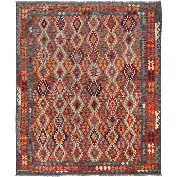 Handmade Afghan Vegetable Kilim 8' 5" x 9' 11" - No. AL34481