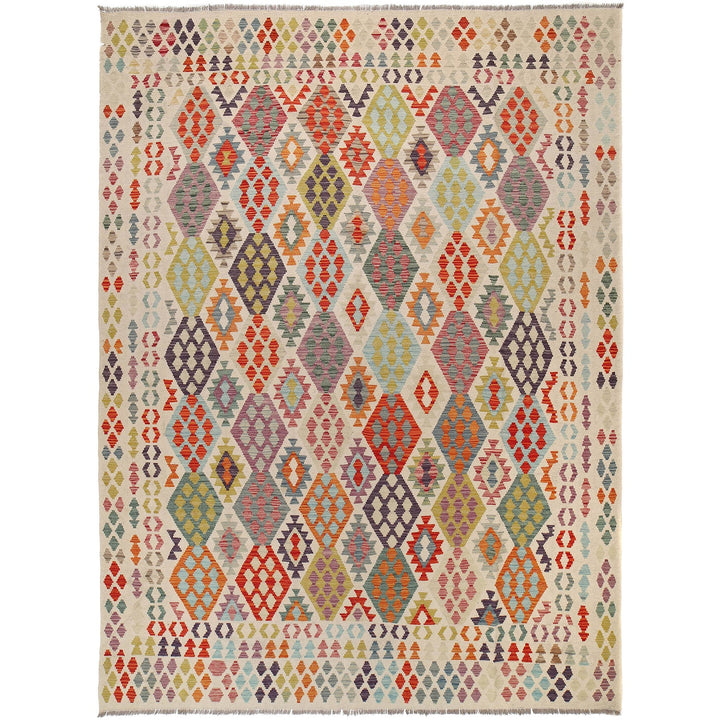 Handmade Turkish Design Wool Kilim 8' 6" x 11' 6" - No. AL48157