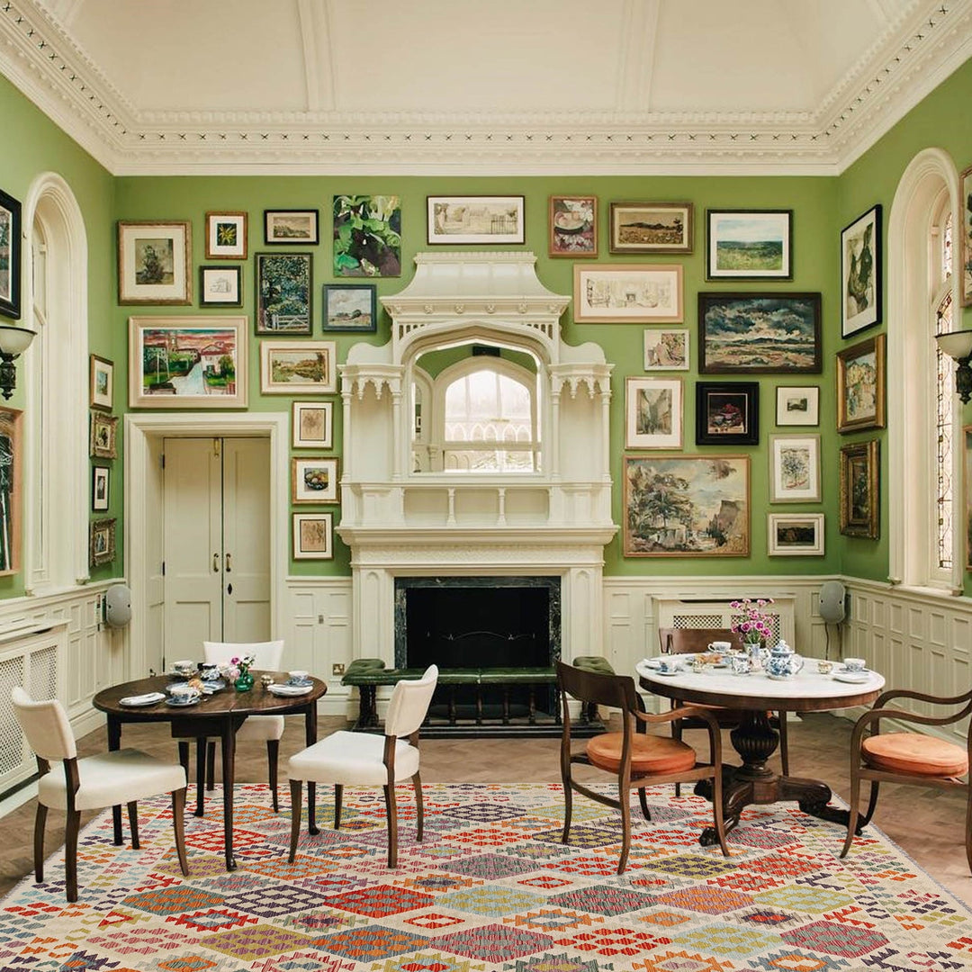 Handmade Turkish Design Wool Kilim 8' 6" x 11' 6" - No. AL48157