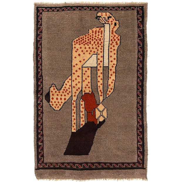 Hand Made Animal Pictorial Area Carpet 2' 10" x 4' 4" - No. AL28712