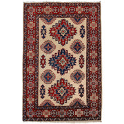 Hand knotted Kazak Carpet 3' 3" x 4' 11" - No. AL46936