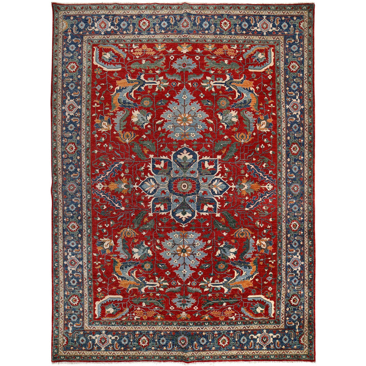 Hand Knotted Heriz Rug 10' 0" x 13' 10" - No. AL34301