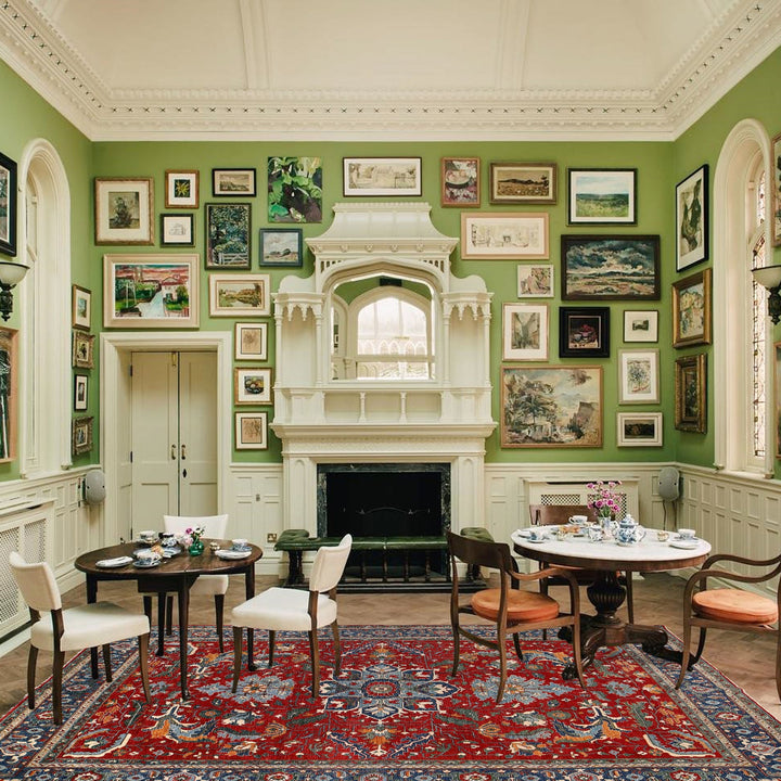 Hand Knotted Heriz Rug 10' 0" x 13' 10" - No. AL34301