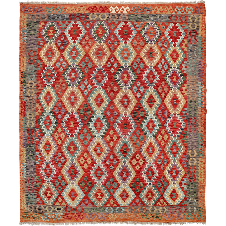 Hand Made Afghan Kilim 8' 4" x 9' 11" - No. AL77391