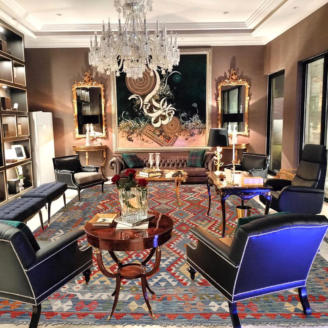 Hand Knotted Flatweave Kilim 8' 6" x 11' 5" - No. AL83944