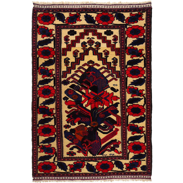 Handmade Barjista Kilim Rug 3' 11" x 5' 10" - No. AL77415
