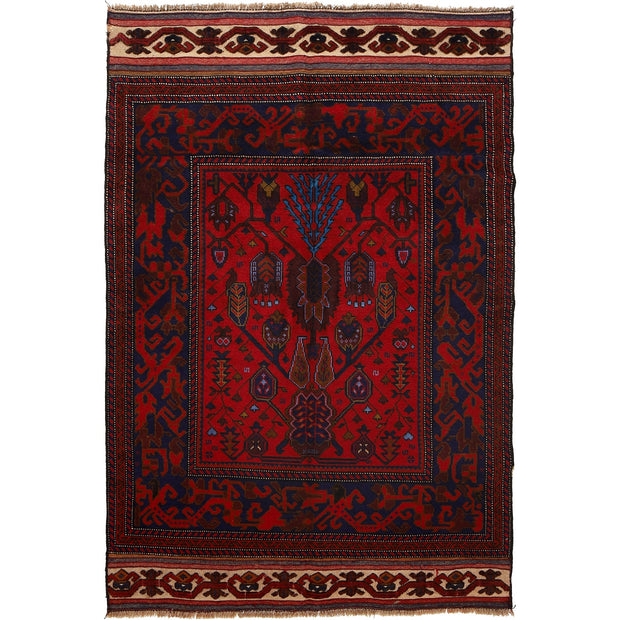 Traditional Baloch Rug 3' 10" x 5' 9" - No. AL11432