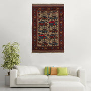 Brown Color War Rug 3' 1" x 4' 7" - No. AL97347