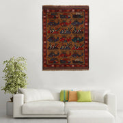 Afghan War Rug – Military Design 3' 2" x 4' 4" - No. AL28575