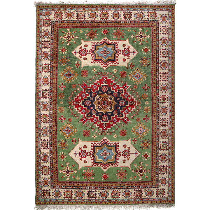 Hand knotted Kazak Carpet 6' 2" x 9' 5" - No. AL11595
