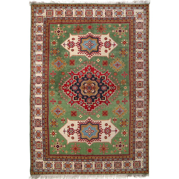 Hand knotted Kazak Carpet 6' 2" x 9' 5" - No. AL11595