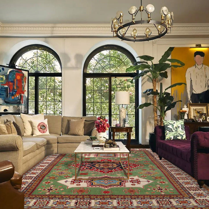 Hand knotted Kazak Carpet 6' 2" x 9' 5" - No. AL11595