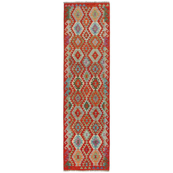 Hand Made Afghan Kilim Runner 2' 9" x 9' 5" - No. AL74748