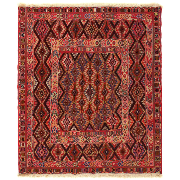 Hand Knotted Luxury Kilim Rug 5' 0" x 5' 12" - No. AL91572