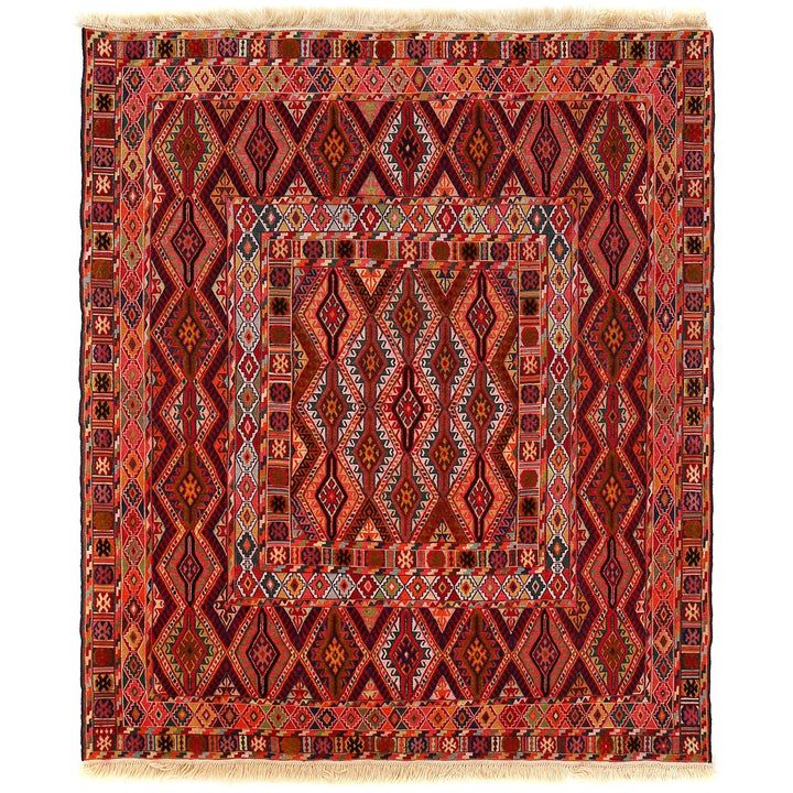 Hand Knotted Luxury Kilim Rug 4' 9" x 5' 5" - No. AL32100