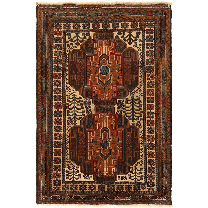 Hand Knotted Baluchi Rug 3' 0" x 4' 10" - No. AL24877