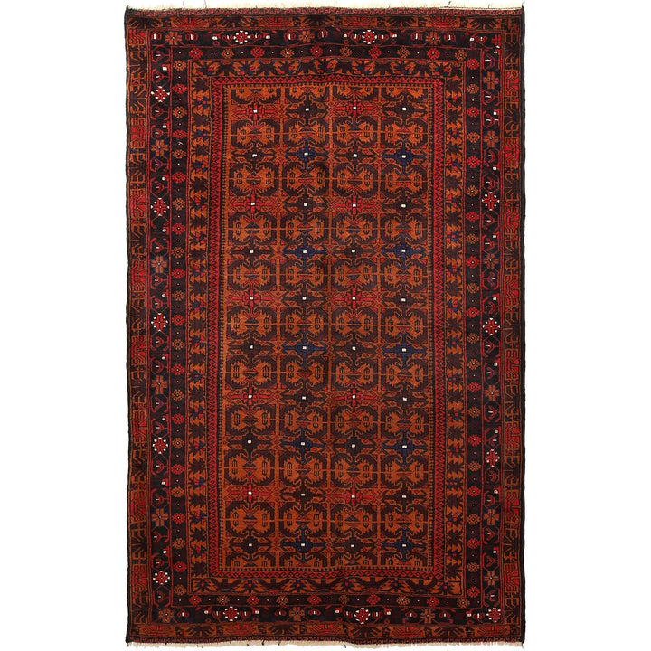 Hand Knotted Baluchi Rug 3' 11" x 6' 2" - No. AL57444