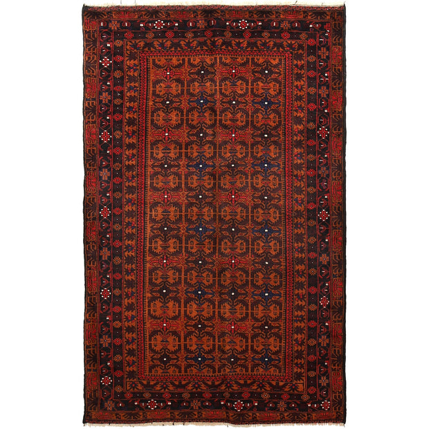 Hand Knotted Baluchi Rug 3' 11" x 6' 2" - No. AL57444