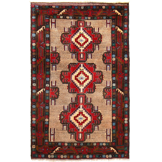 Baluch Small Size Rug 3' 1" x 4' 11" - No. AL68160