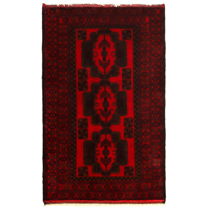 Afghan Baluchi Rug 2' 7" x 4' 6" Hand-Knotted