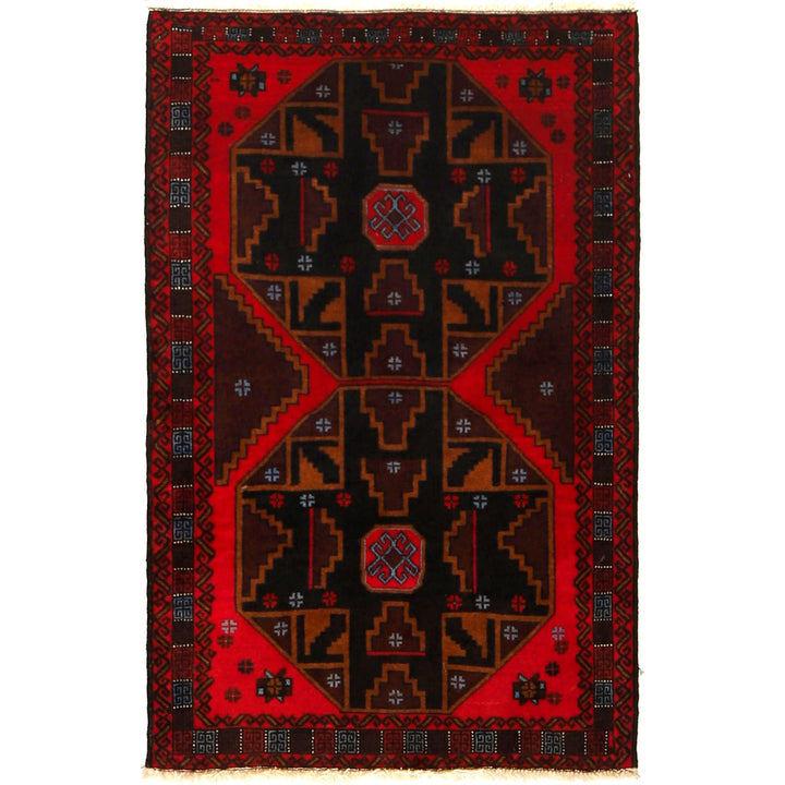Red Baluchi Rug 3' 0" x 4' 5" - No. AL32122