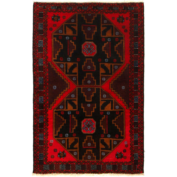 Red Baluchi Rug 3' 0" x 4' 5" - No. AL32122