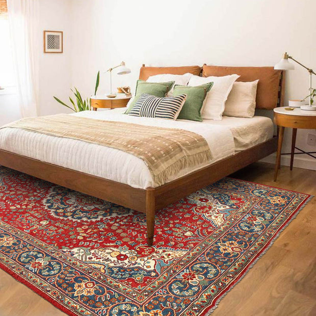 Hand Knotted Heriz Rug 8' 5" x 10' 6" - No. AL76851