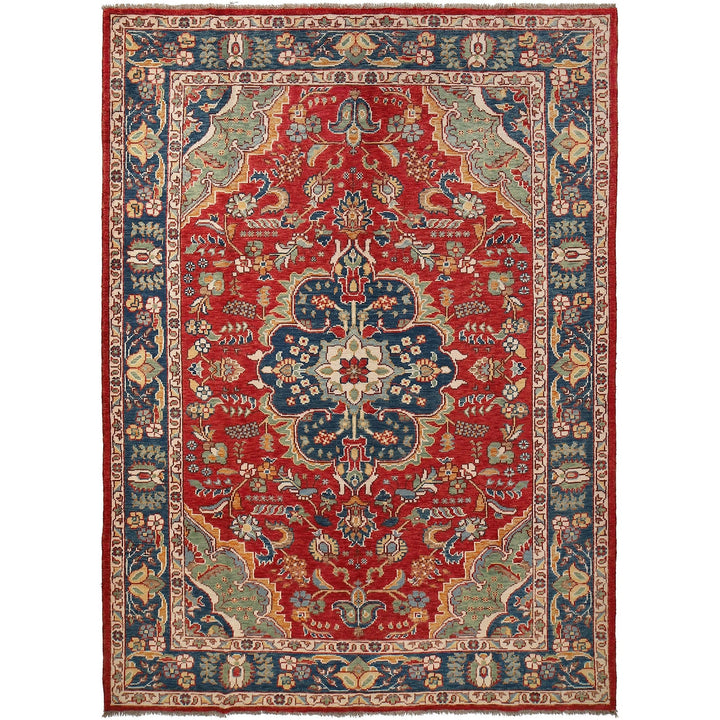 Handmade Persian Design Heriz Carpet 6' 8" x 9' 7" - No. AL42346