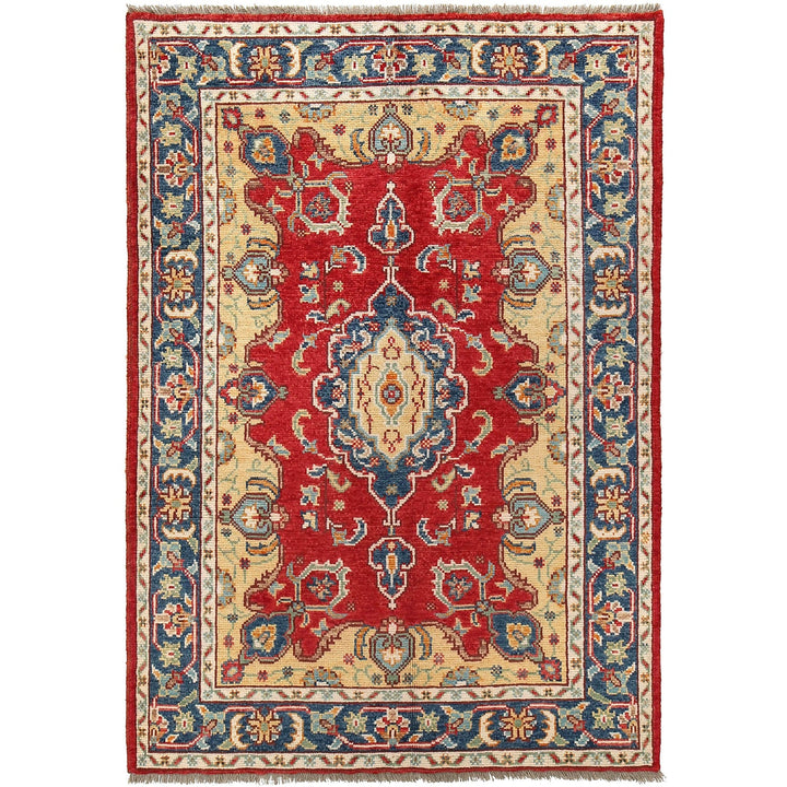 Hand Knotted Persian Heriz Area Rug 4' 0" x 5' 9" - No. AL30869