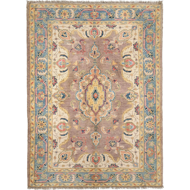 Hand Knotted Persian Design Heriz Rug 4' 1" x 5' 8" - No. AL15765