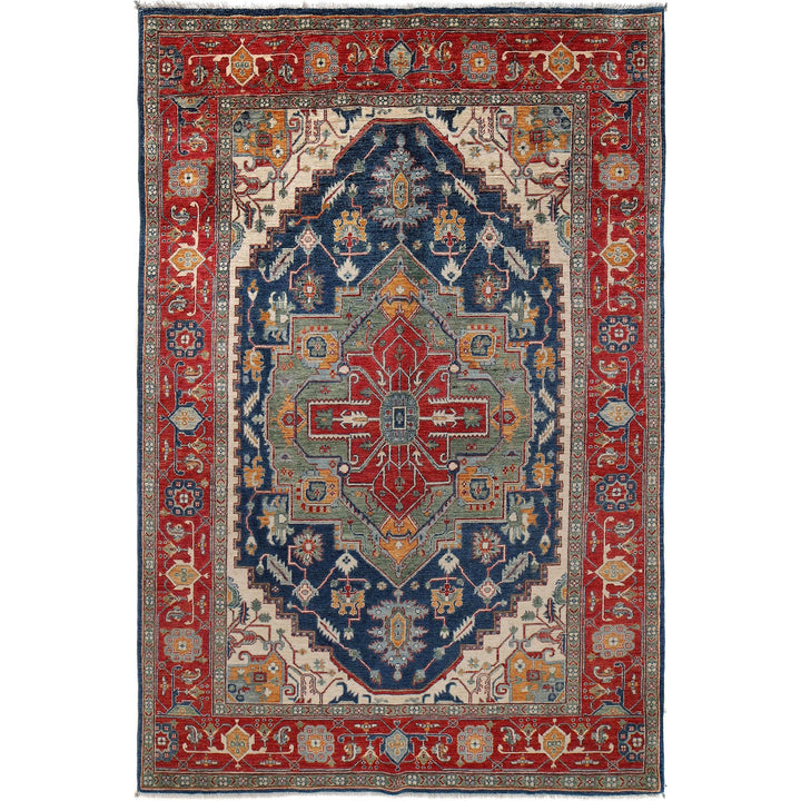 Blue Heriz Design Rug 6' 6" x 9' 9" - No. AL61403