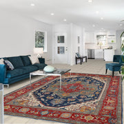 Blue Heriz Design Rug 6' 6" x 9' 9" - No. AL61403