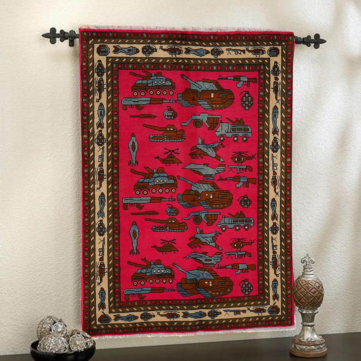 Authentic Afghan War Area Rug 3' 3" x 5' 0" - No. AL23451