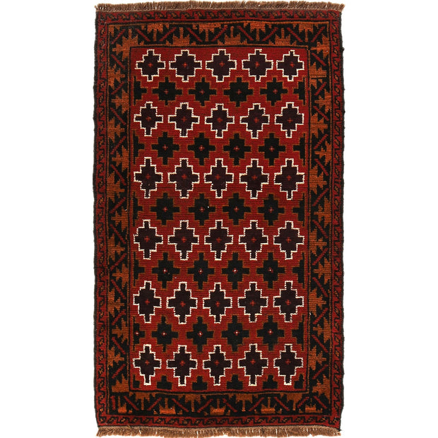 Red Color Baluchi Rug 2' 11" x 4' 9" - No. AL45922