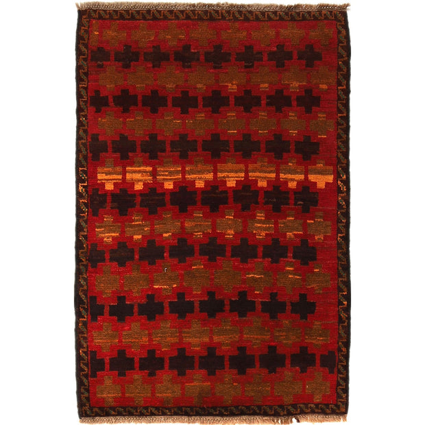 Red Color Baluchi Rug 2' 10" x 4' 5" - No. AL12705