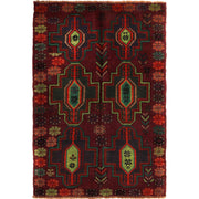 Brown Color Baluchi Rug 4' 1" x 6' 3" - No. AL84005