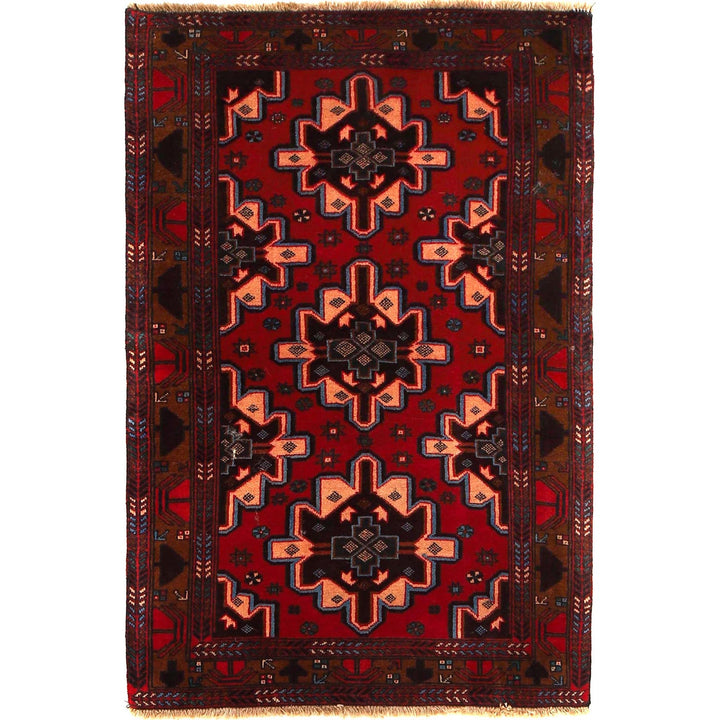 Hand Knotted Baluchi Rug 2' 11" x 4' 6" - No. AL24157