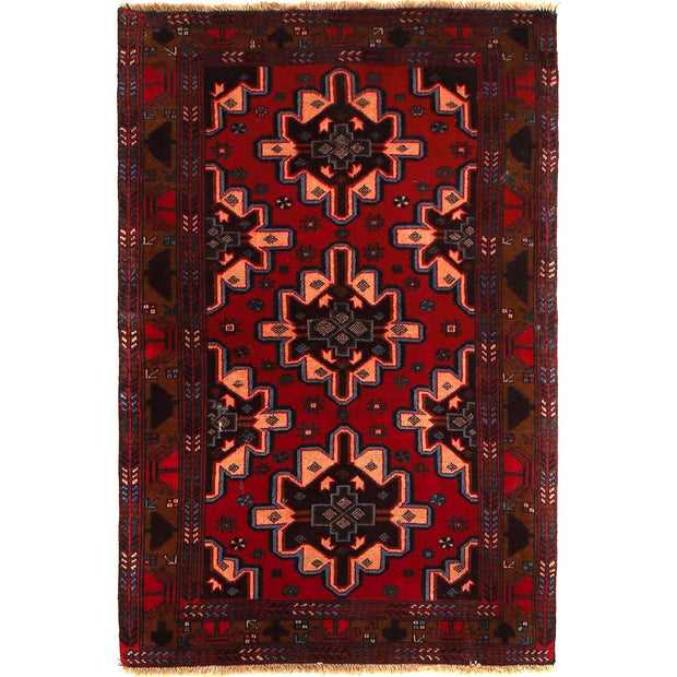 Hand Knotted Baluchi Rug 2' 11" x 4' 6" - No. AL24157