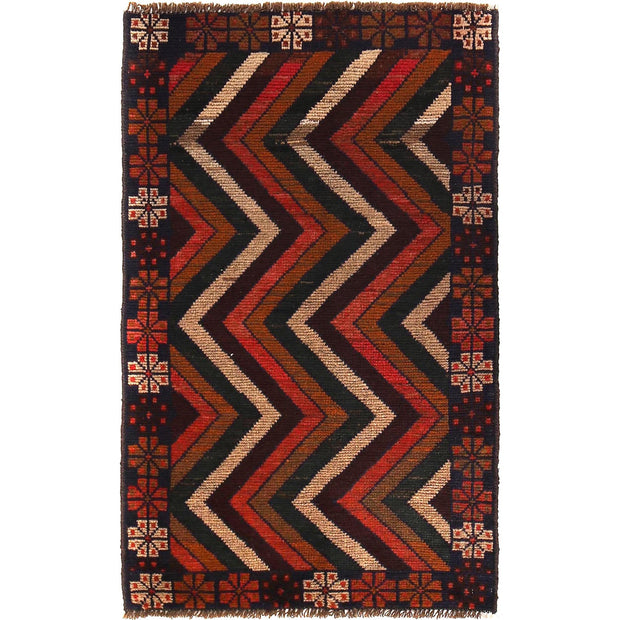 Hand Knotted Baluchi Rug 2' 9" x 4' 6" - No. AL46346