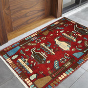 Red War Rug 2' 0" x 2' 10" - No. AL25549