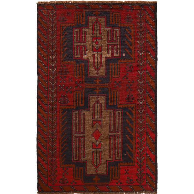 Red Color Baluchi Rug 2' 10" x 4' 6" - No. AL99748
