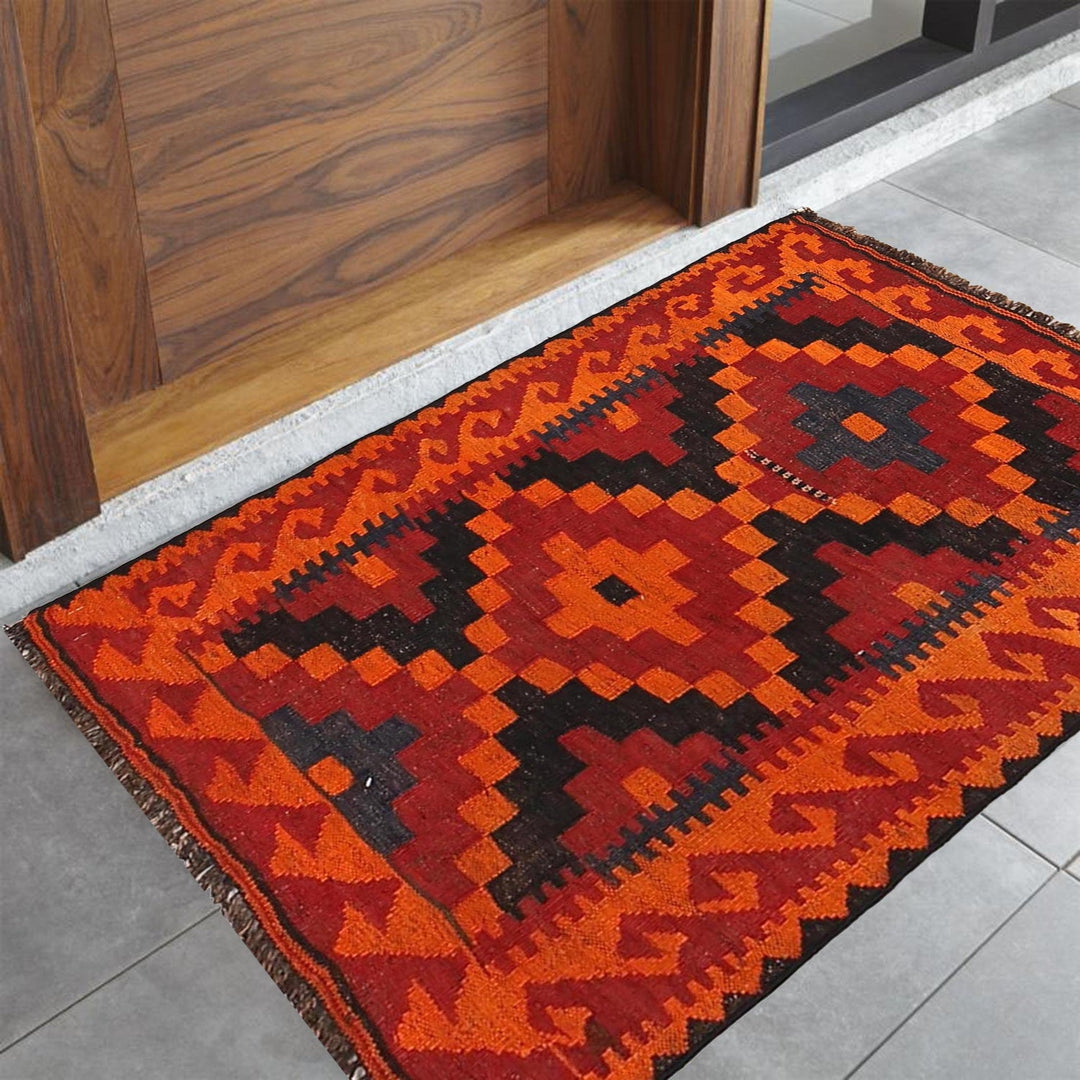 Flatweave Red Kilim 2' 2" x 3' 3" - No. AL15646