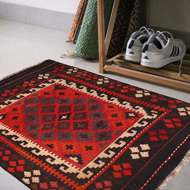 Flatweave Red Kilim 2' 9" x 3' 3" - No. AL51920