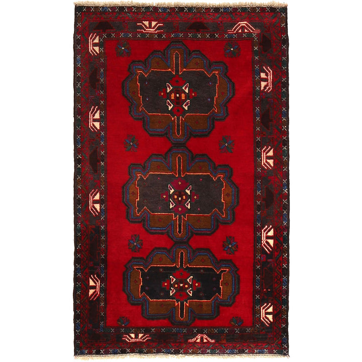Red Baluchi Rug 2' 11" x 4' 11" - No. AL15481