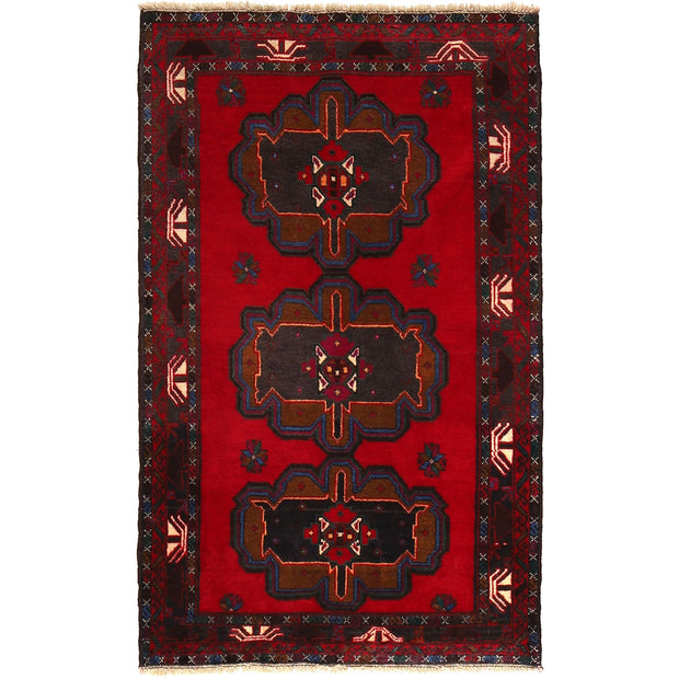 Red Baluchi Rug 2' 11" x 4' 11" - No. AL15481