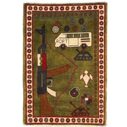 Authentic Afghan War Area Rug 2' 0" x 2' 11" - No. AL95774