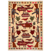Ivory Color War Rug 2' 9" x 3' 11" - No. AL76552